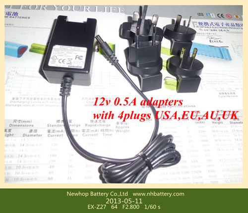 12v adapters with 4 plugs GEO061DA-1205